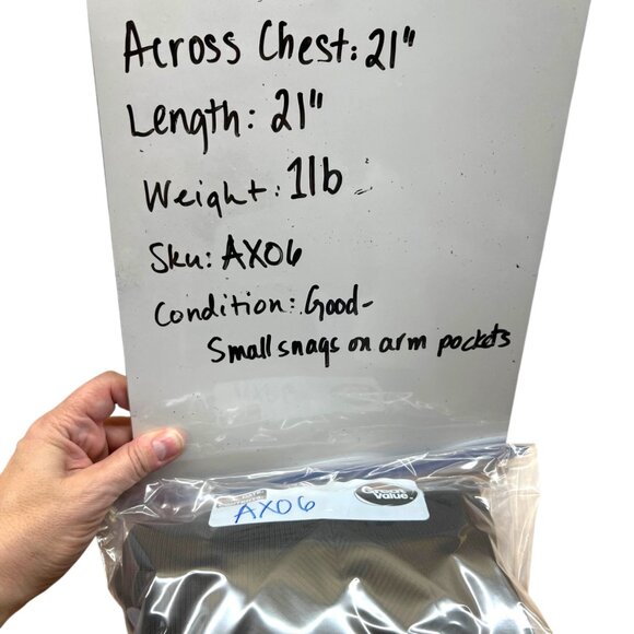 Parker Cargo Pocket V-Neck Sweater Olive Green Size Large - Picture 10 of 10